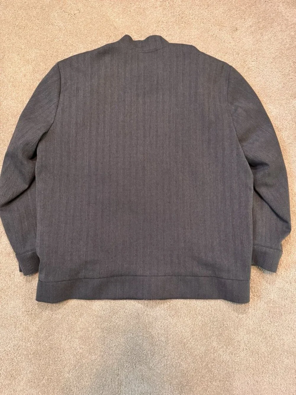 Les Deux Como Herringbone Bomber Jacket Grey XXL $259